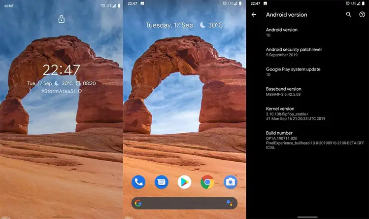 لقطات شاشة Pixel Experience ROM Android 10