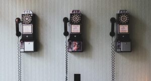 Old Dialer Phones on the Wall