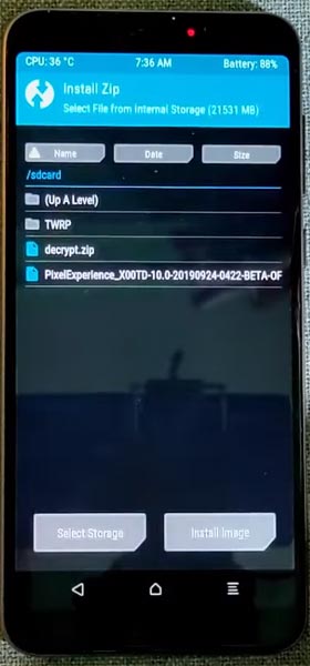 Pixel Experience Android 10 Installation using TWRP on Asus Zenfone Max Pro M1