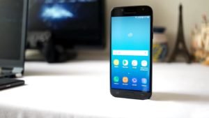 Samsung J5 Pro 2017 in the Stand Position with Laptop