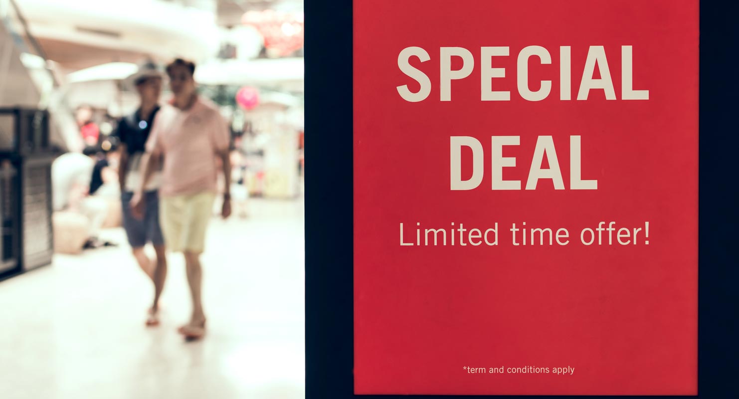 Special Deal Board in Mall