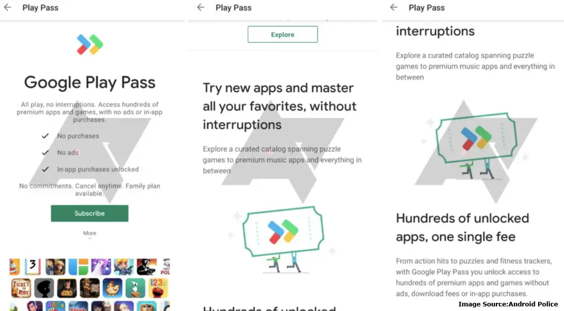 Subscription Google Play Pass