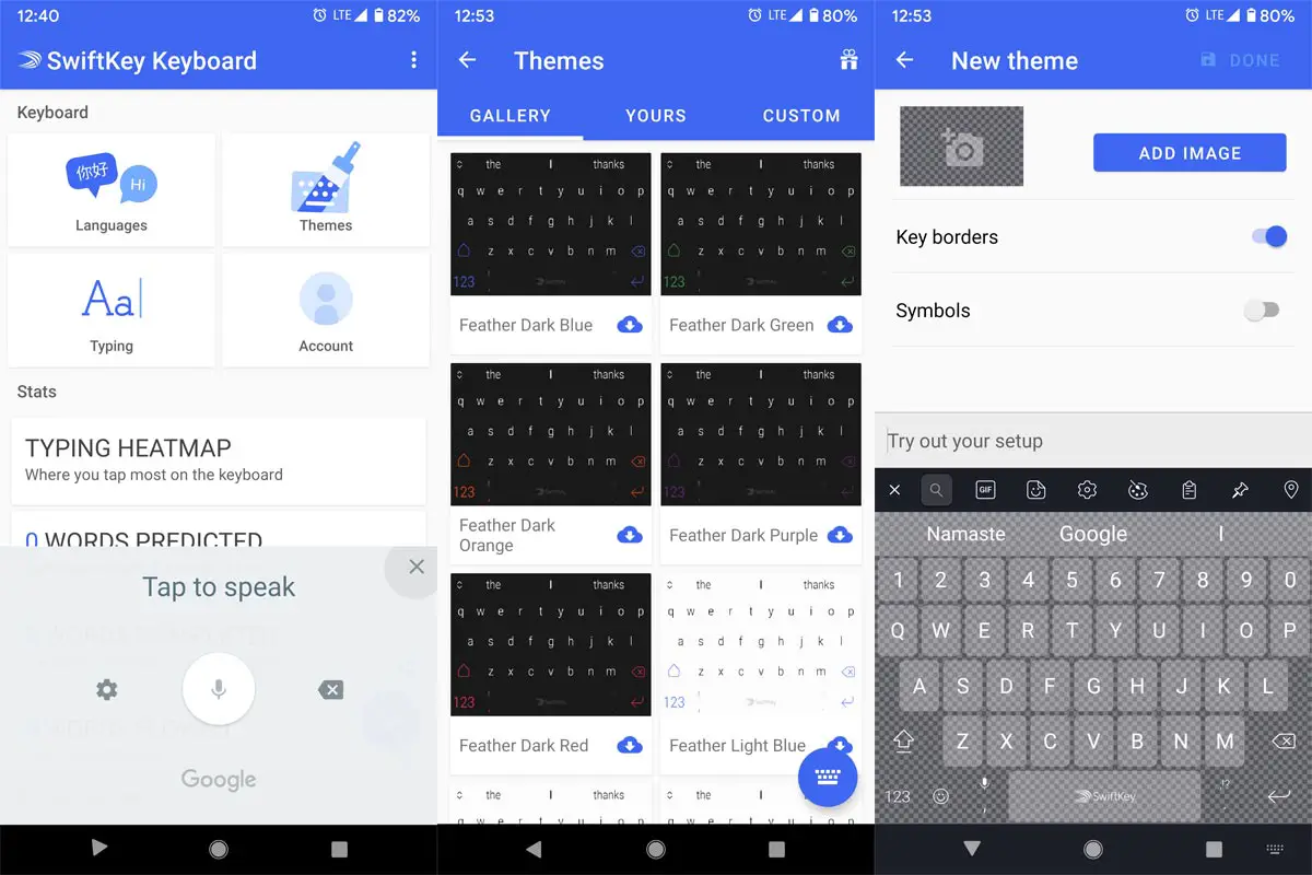 Themes Selection SwiftKey