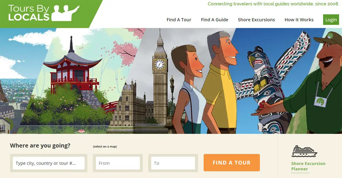 Toursbylocal Website Screenshot