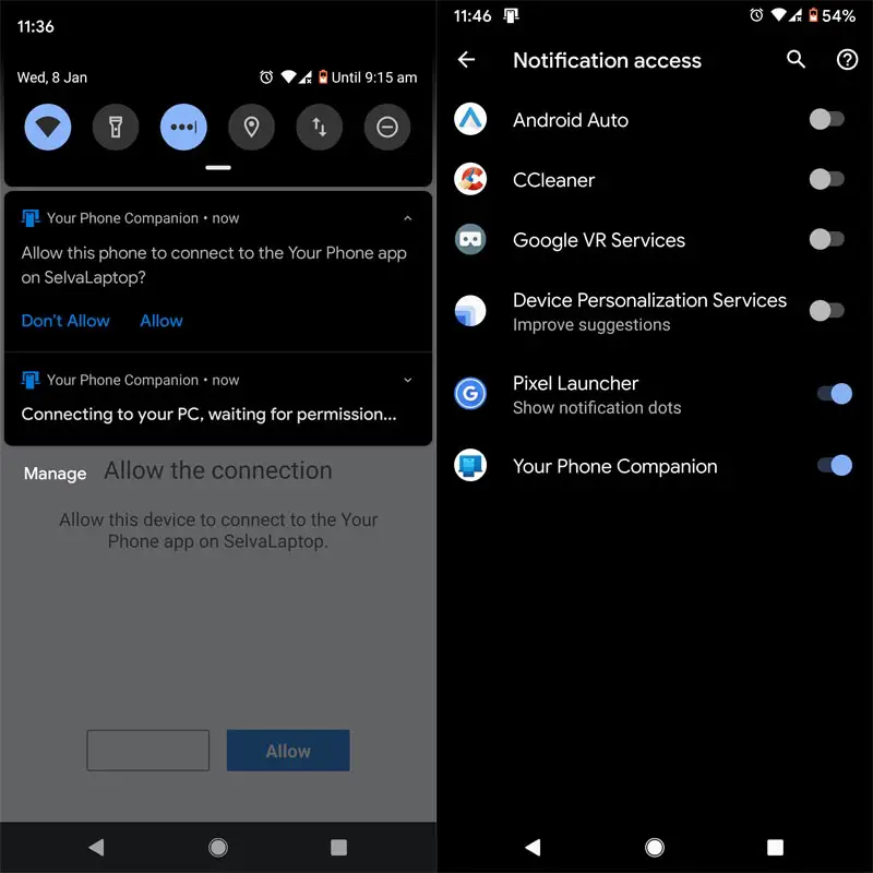 Allow Connectivity Your Phone App Android