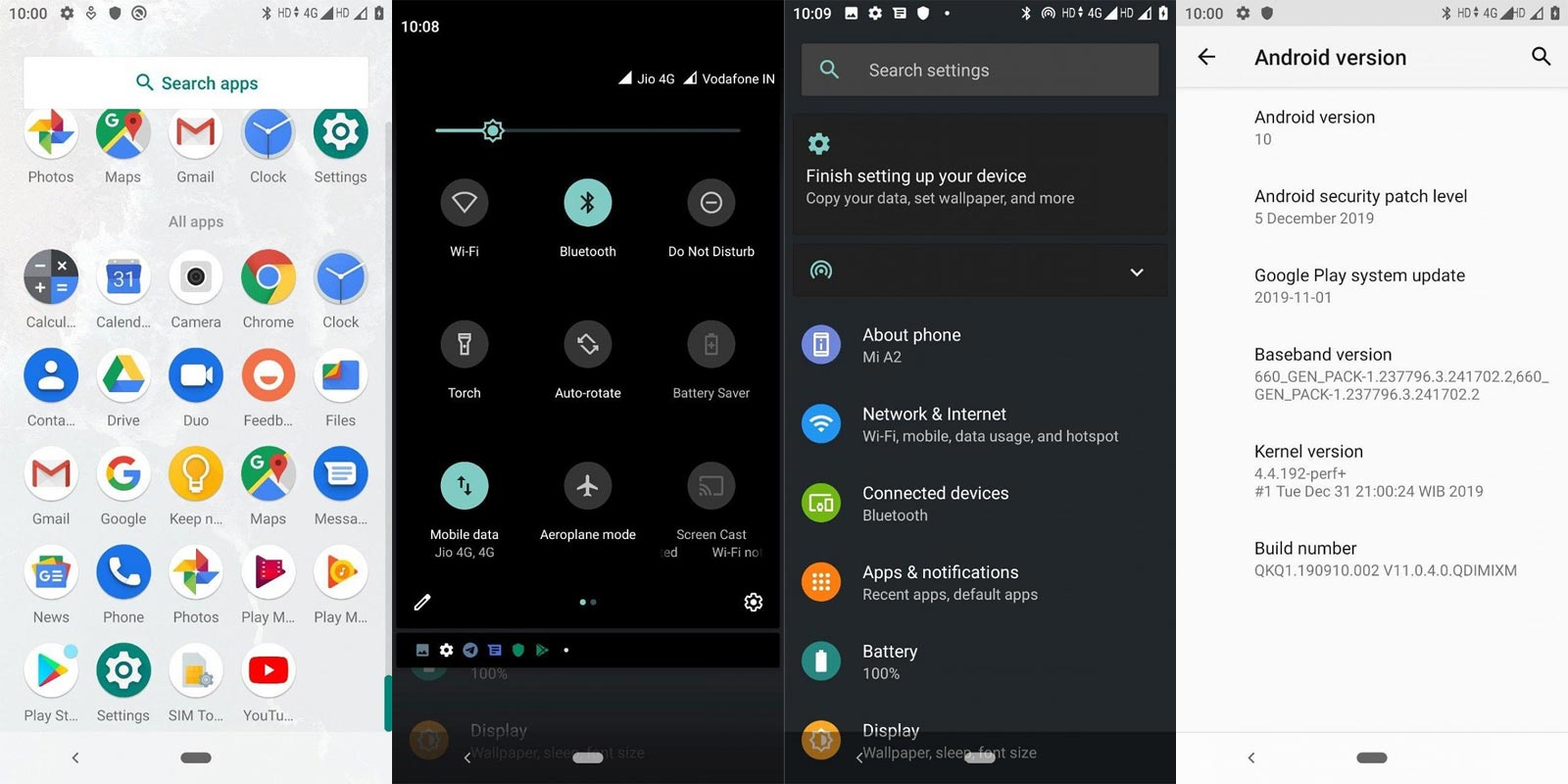 Android 10 UI Xiaomi Mi A2 Screenshots