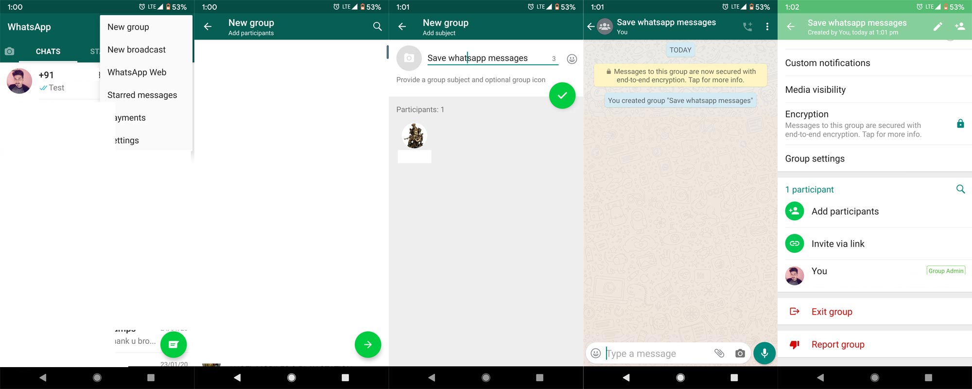 Creating WhatsApp Group