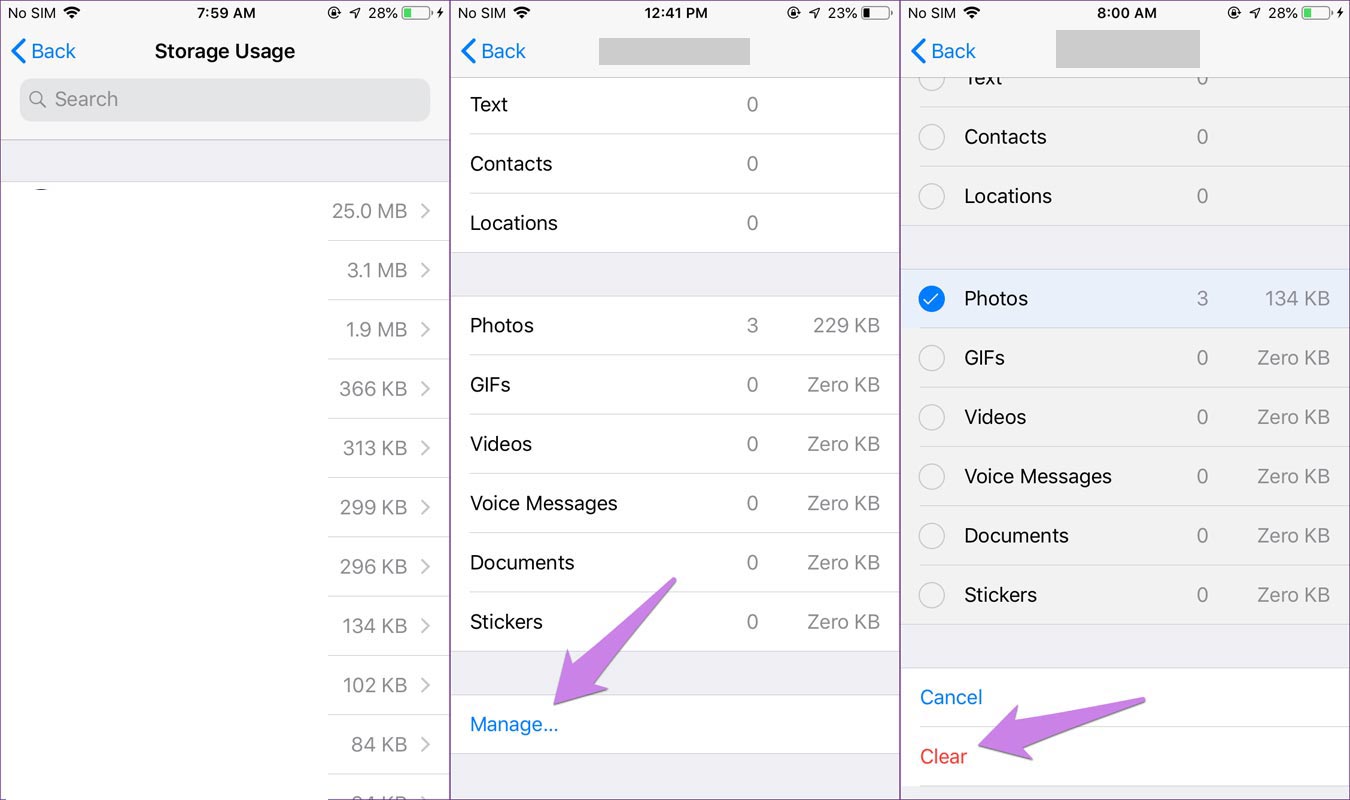 Delete Particular Chat Whatsapp iPhone Storage usage