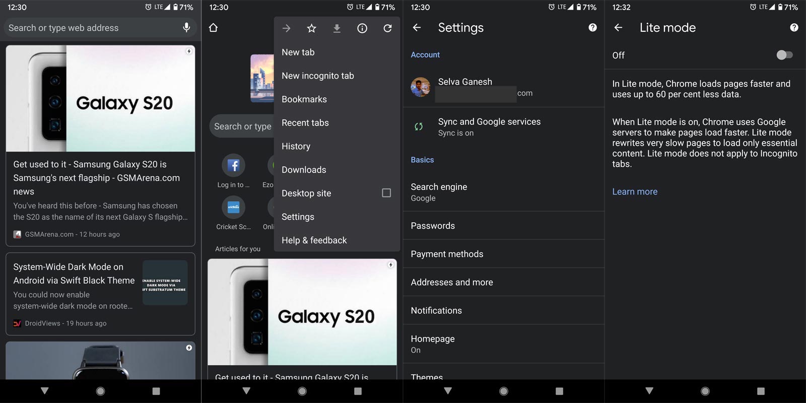 Google Chrome Android App Screenshots