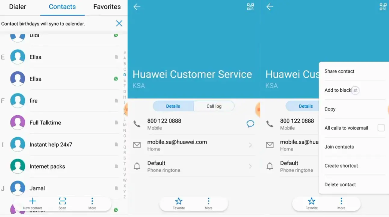 Huawei Blacklist Number