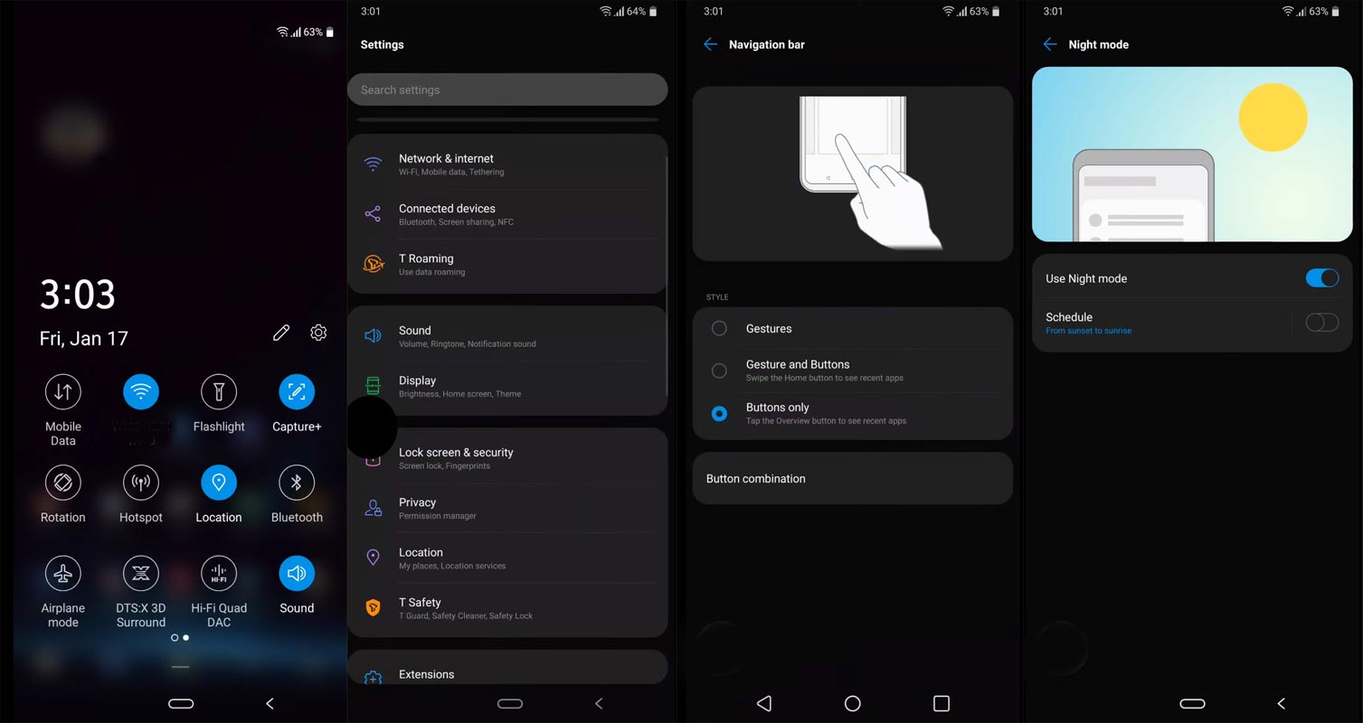 LG V50 ThinQ Android 10 Screenshots