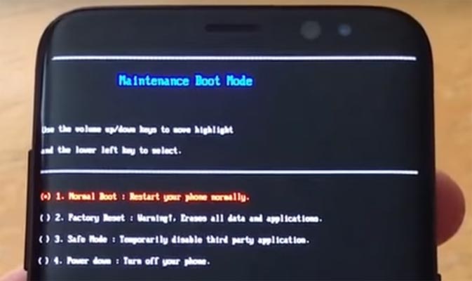 Maintanence Boot Mode Samsung Galaxy