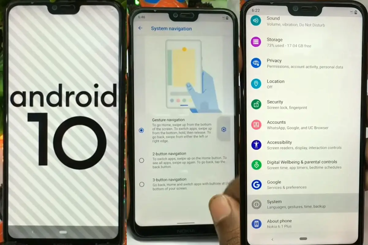 Nokia 6.1 Plus Android 10 Screenshots