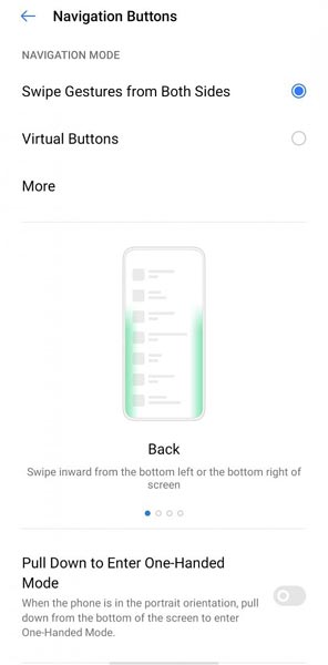 One Hand Mode Realme UI