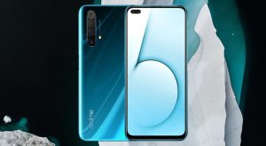 Realme X50 5G with Ice Mountain Background
