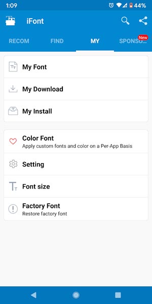 Remove iFont Android