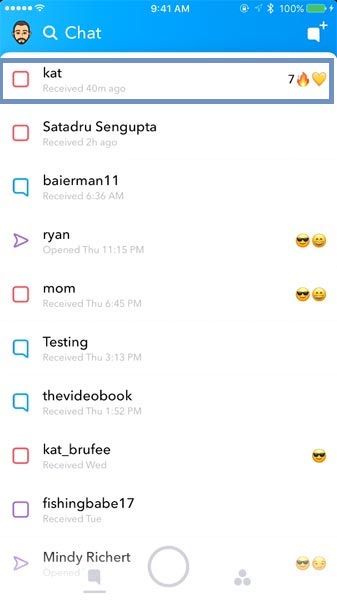Snapchat Streaks Screenshot