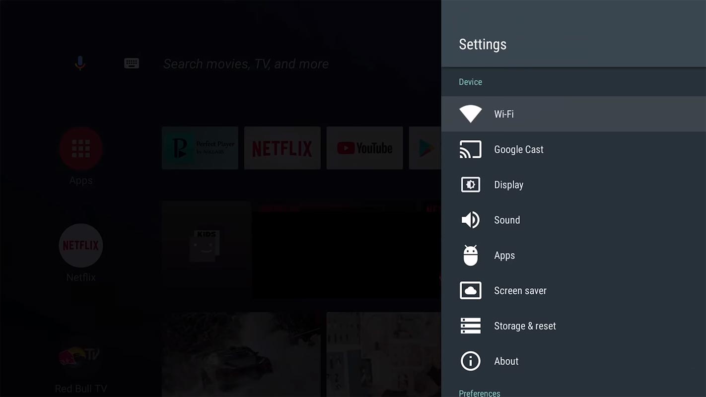Android TV Box Settings