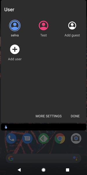 Choosing user in Android Notification