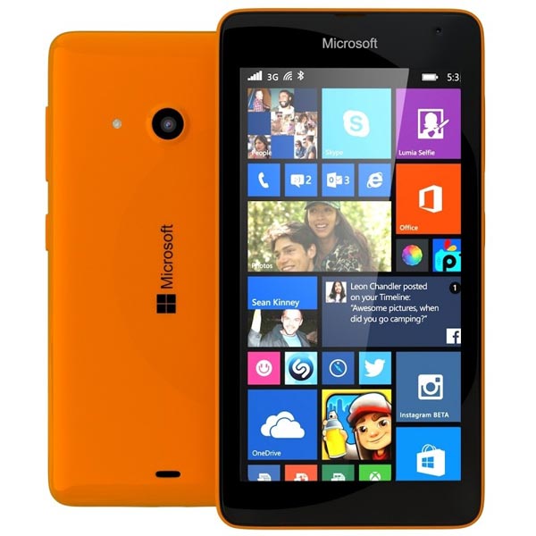 Nokia Lumia 535 Front and Backside