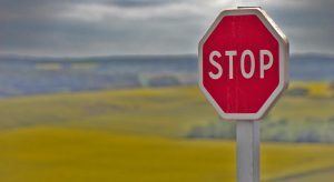 Stop Sign in Road
