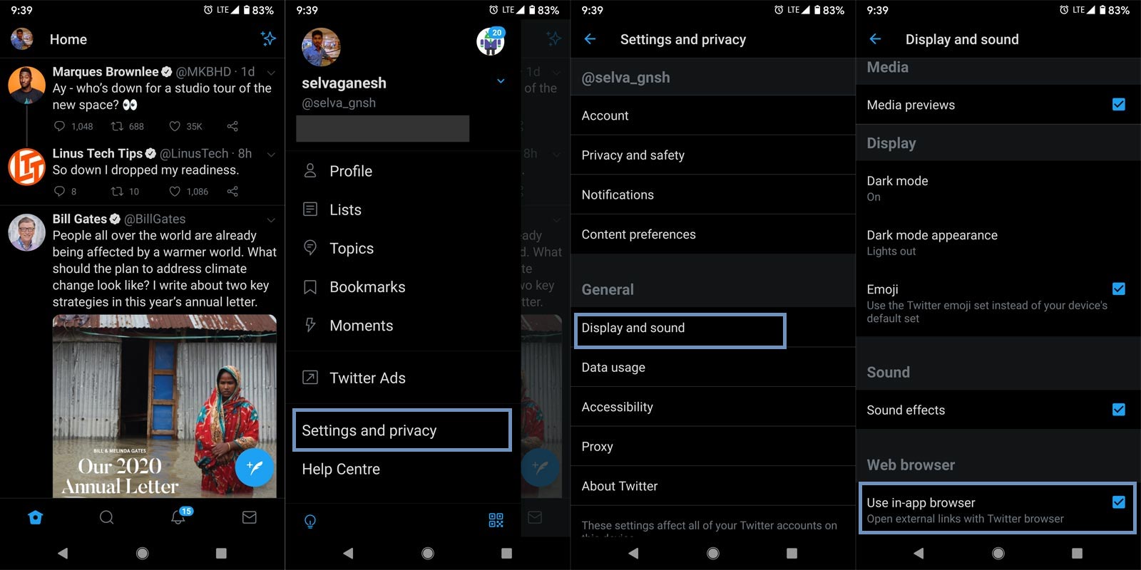 Twitter in-app browser disable