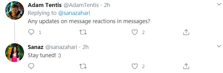 Reaction Update in Google Messages Sanaz Tweet