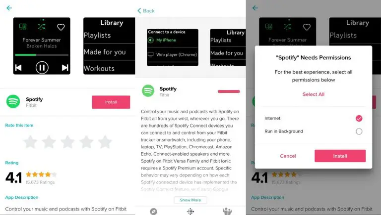 fitbit spotify