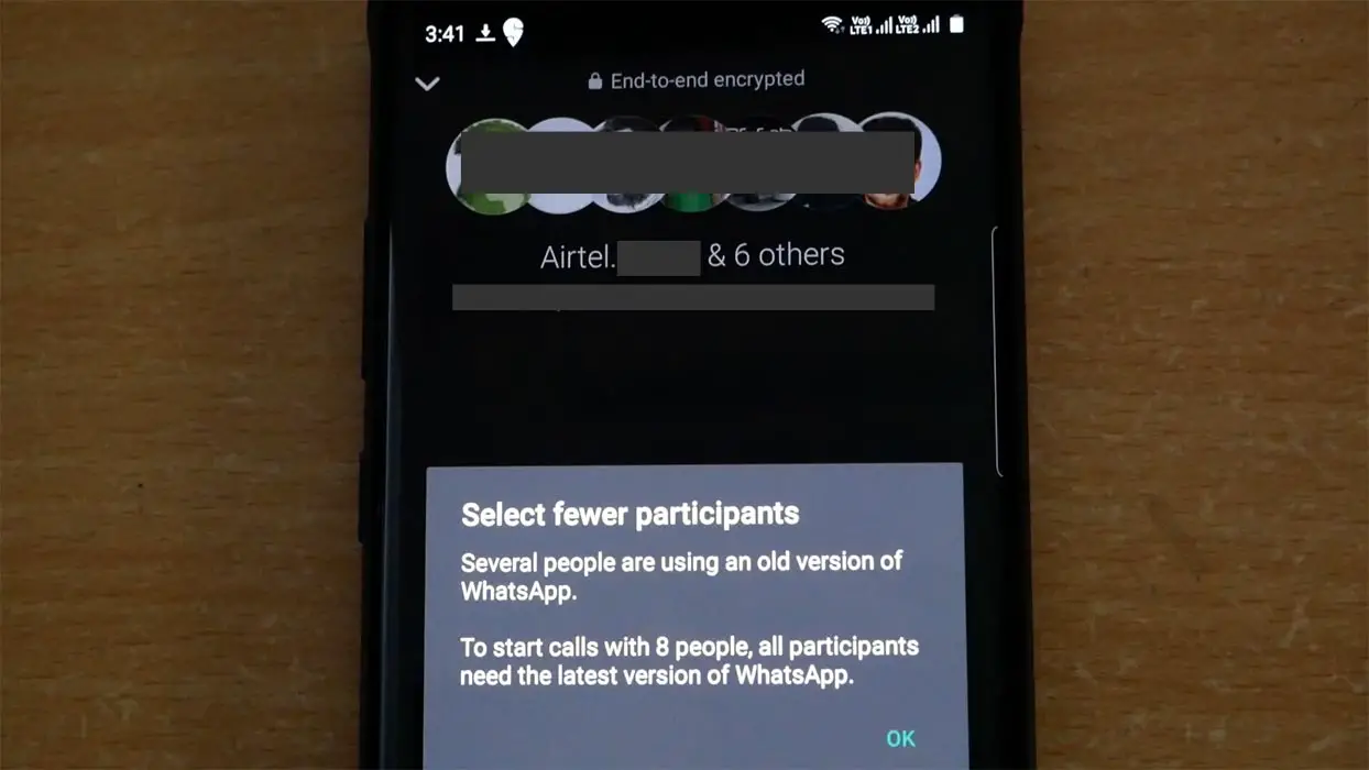 8 People Video Call WhatsApp Screenshot