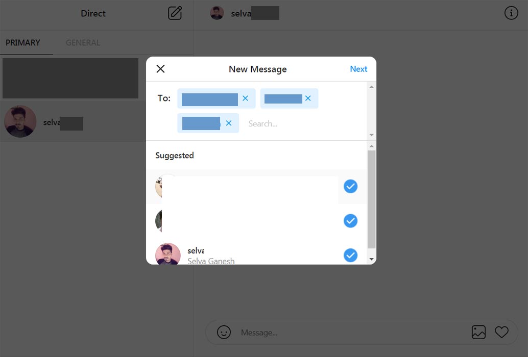 Chat with Many People Instragram DMs Web