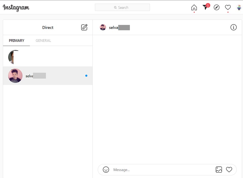 desktop direct message for instagram