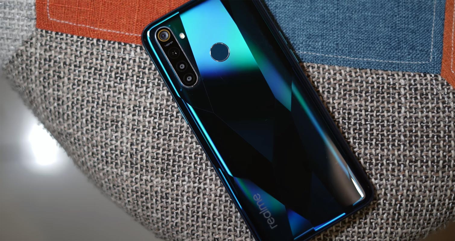 Realme 5 Pro Back Side on the Couch