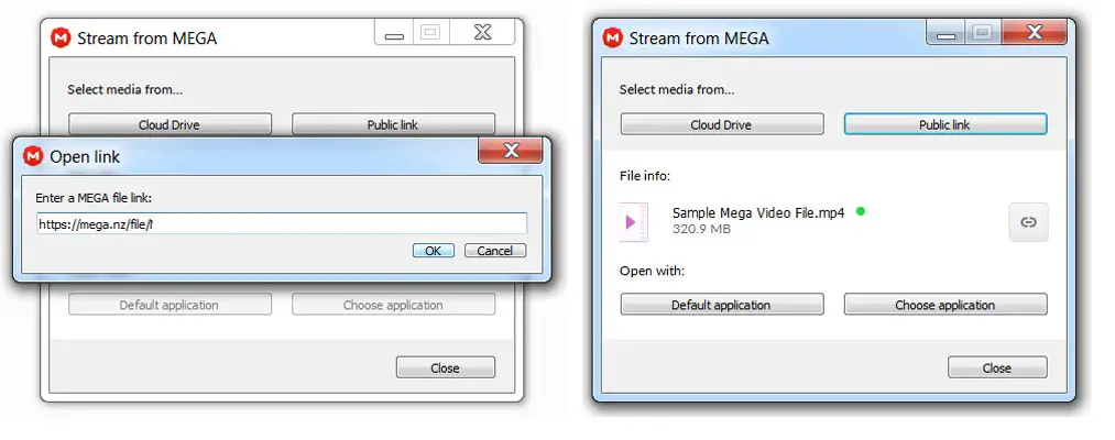 Using Public Mega File link to stream