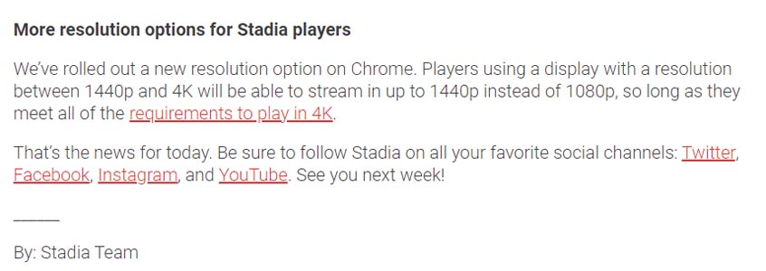 1440p Reolution Stadia Games in Google Chrome Official News