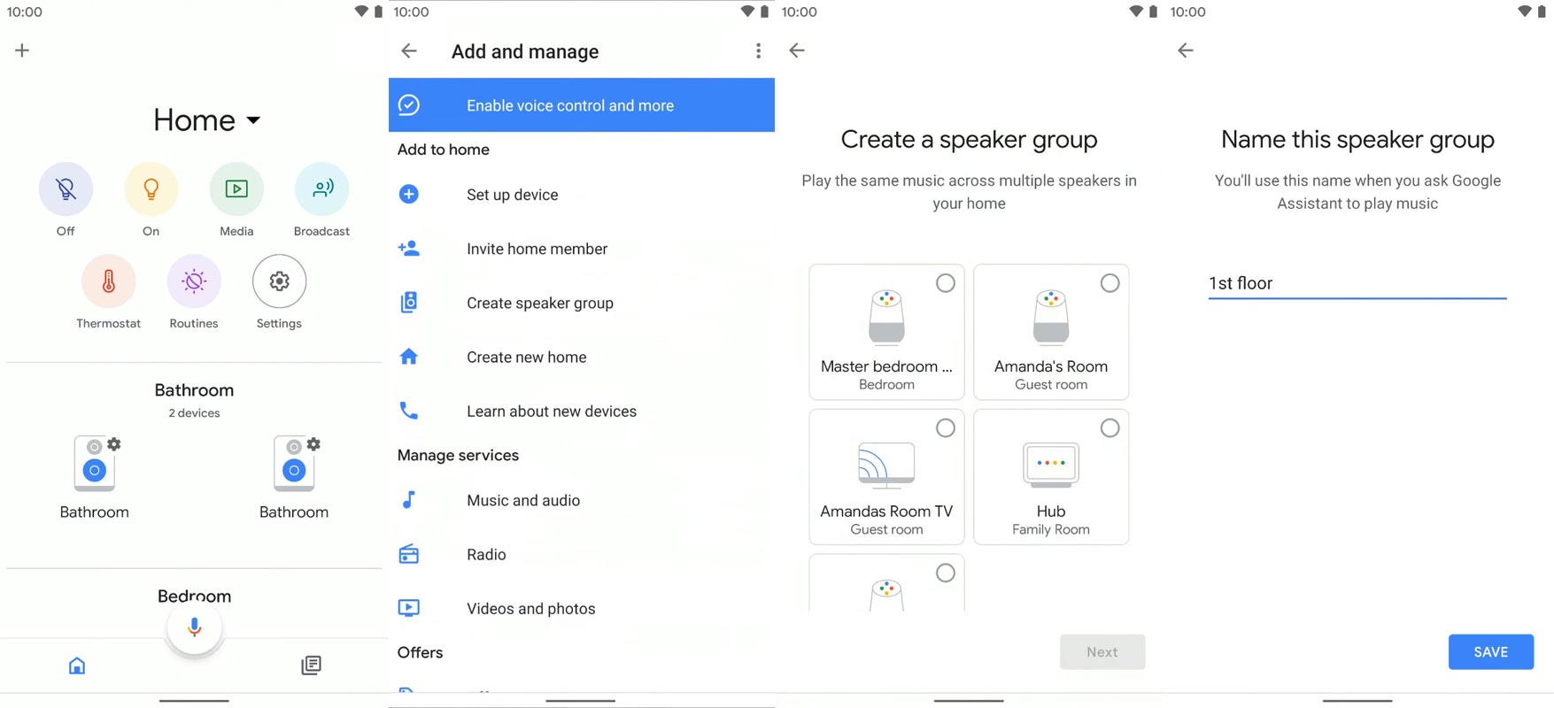 Google Home Speaker Group Setup