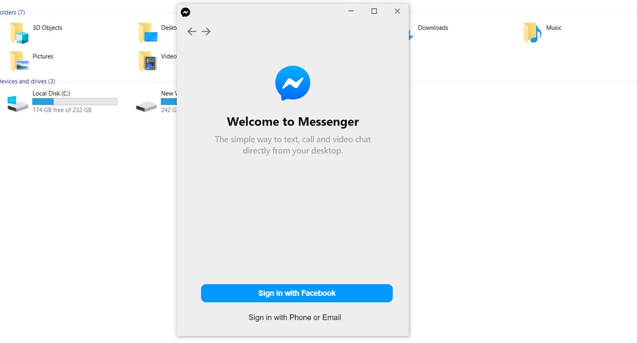 Install Messenger App Windows