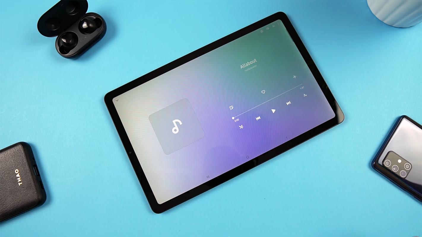 Samsung Galaxy Tab S6 Lite Music Player Playing