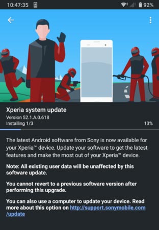 Sony Xperia XZ3 Android 10 OTA Download