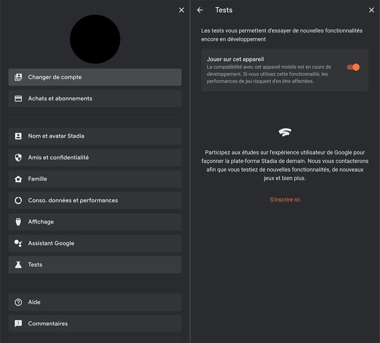 Enable Experiments in Google Stadia
