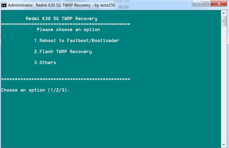 Flash TWRP Recovery using Script in Redmi K30