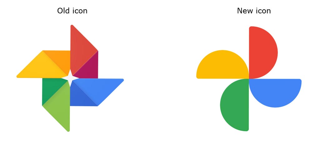 Google Photos Old and New Icon