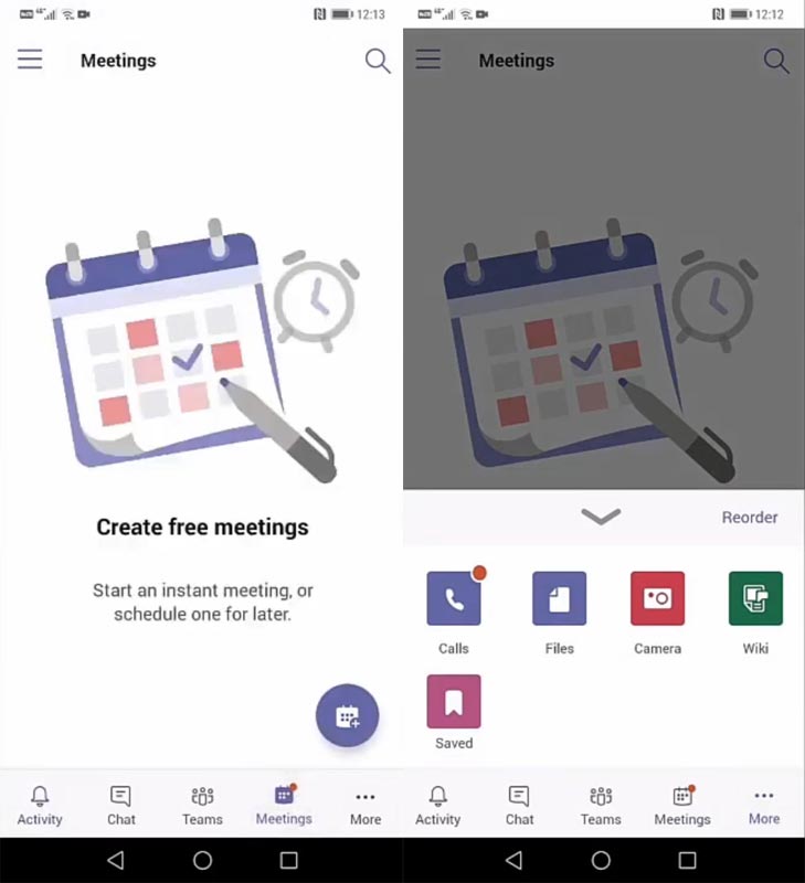Microsoft Teams Meeting App screenshots