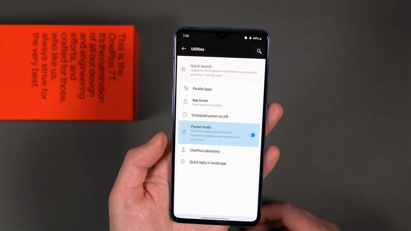 OnePlus 7T Pocket Mode