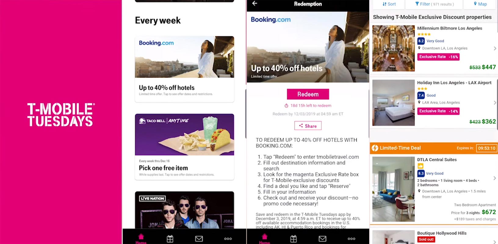 T-Mobile Tuesday Promotions Redeem App Screenshots