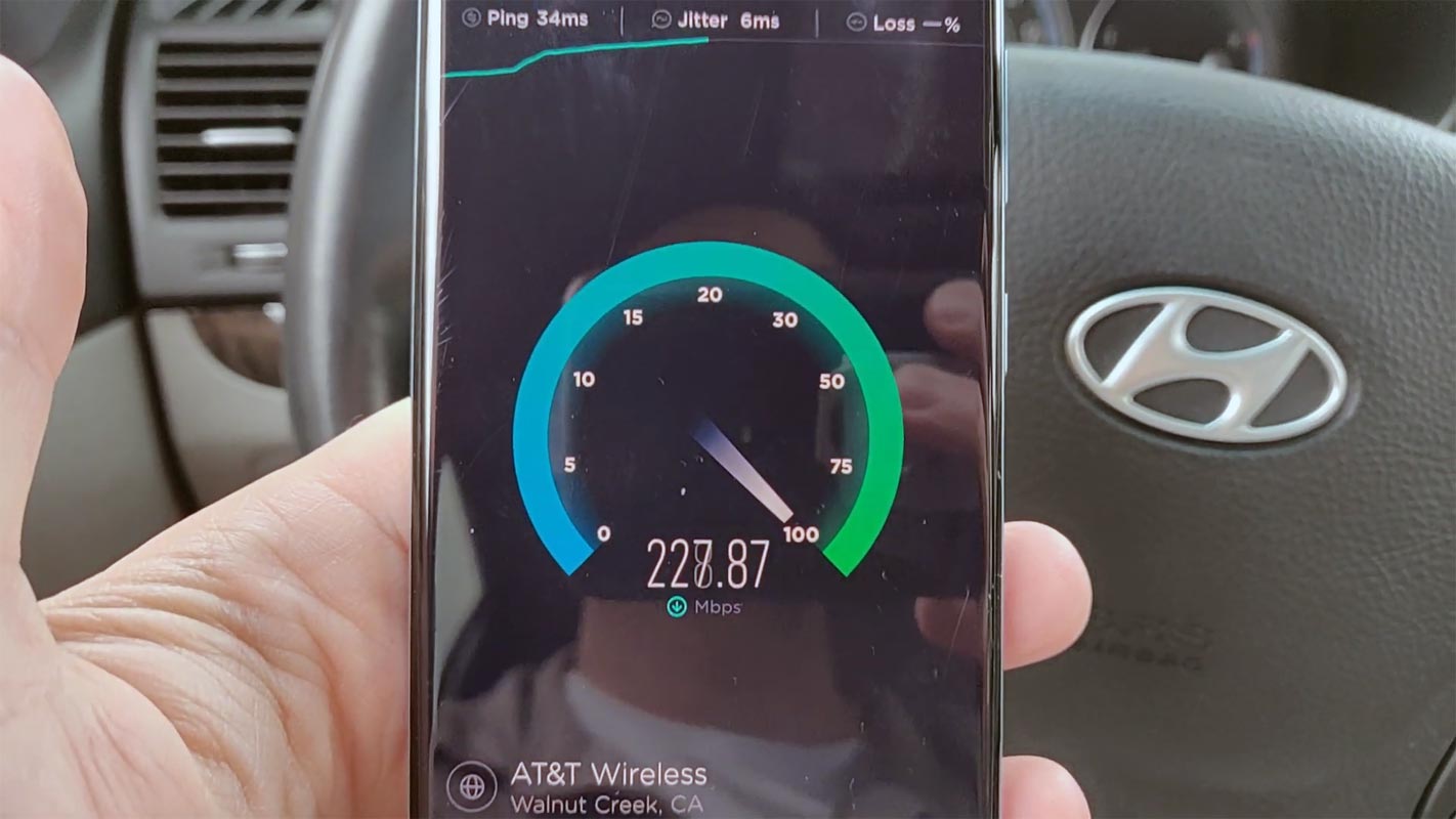 AT&T 5G SpeedTest on Samsung S20 Plus