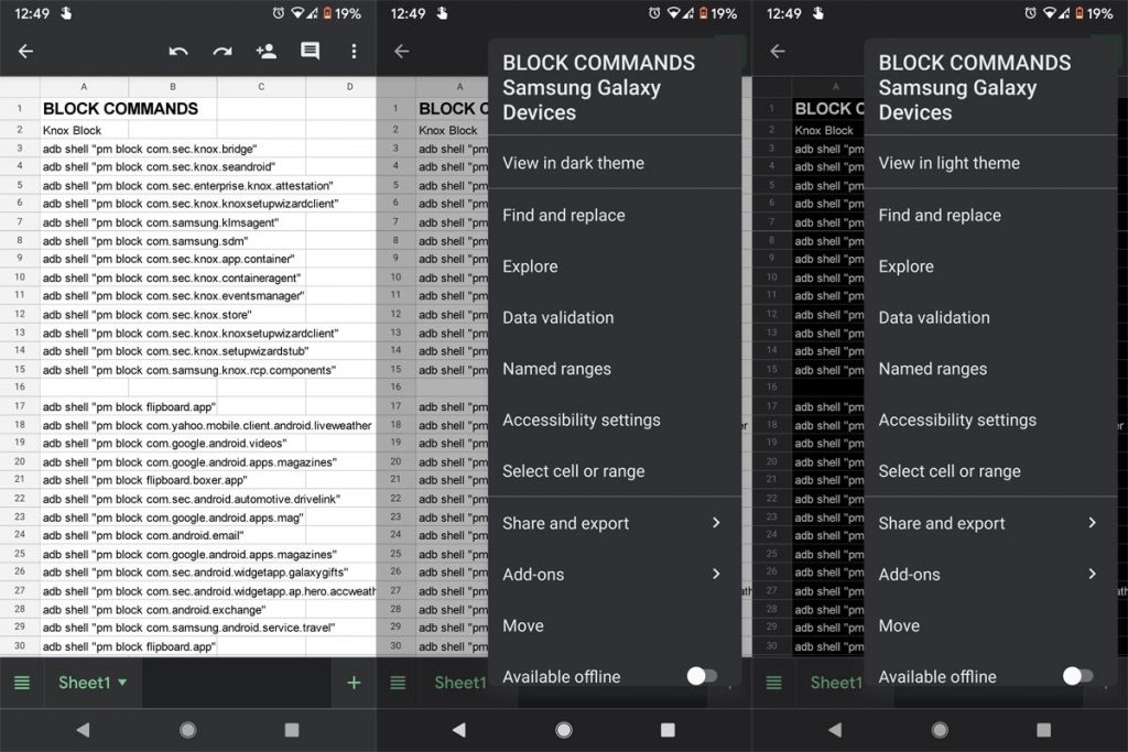 How to Activate Dark Mode in Google Docs, Sheet, and Slides on Android ...