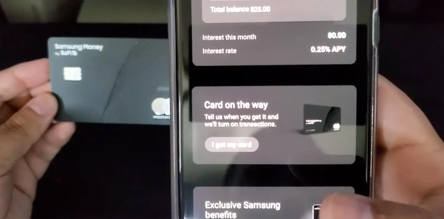 Activating Samsung SoFi Debit card using Samsung Pay