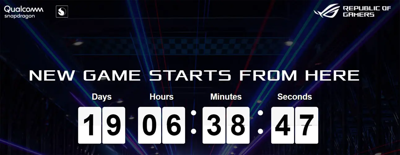 Asus ROG Phone 3 Event Countdown
