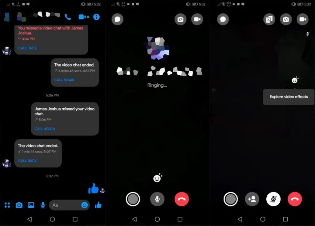 Broadcast your mobile screen using Facebook Messenger Screen Sharing
