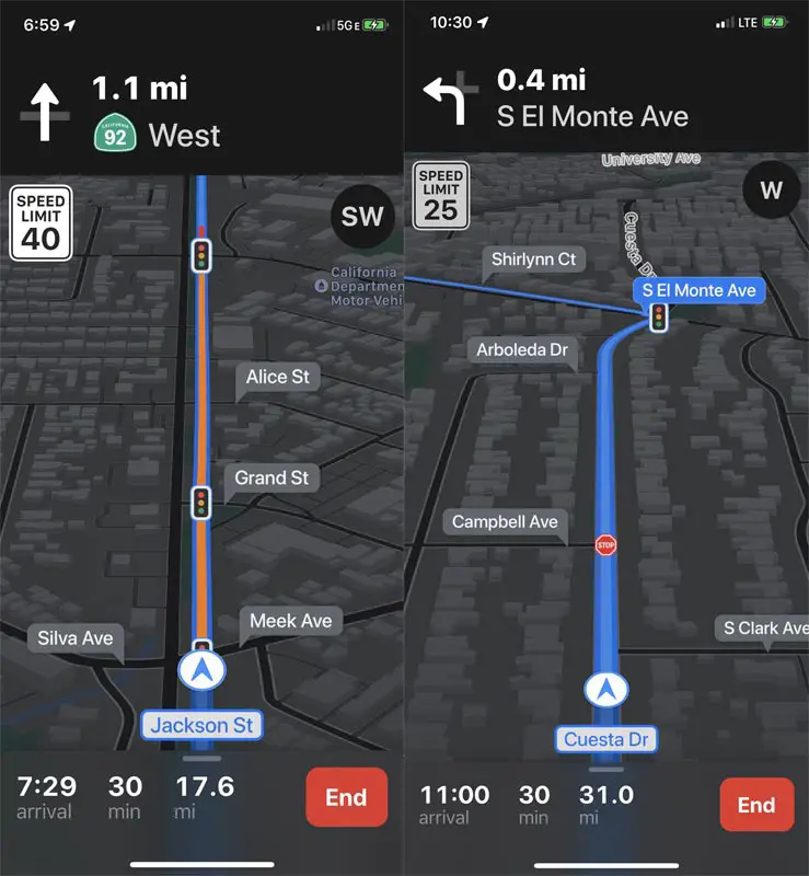 Google Maps traffic lights locations and Stop signs